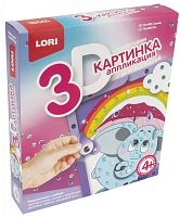 Lori Картинка 3D Аппликация с пайетками Слоник					