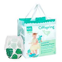 Offspring Трусики-подгузники, XXL 15-23 кг. 24 штуки/ расцветка Тропики					