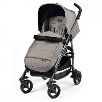 Peg-Perego Коляска детская прогулочная Si Completo / цвет Luxe Grey серый с оранжевой полоской					