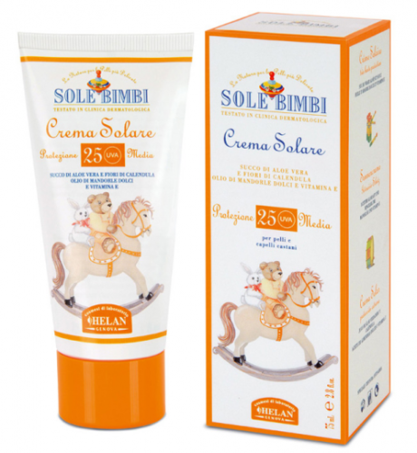 Helan Солнцезащитный крем со средним фактором защиты Sole Bimbi SPF 25, 75 мл